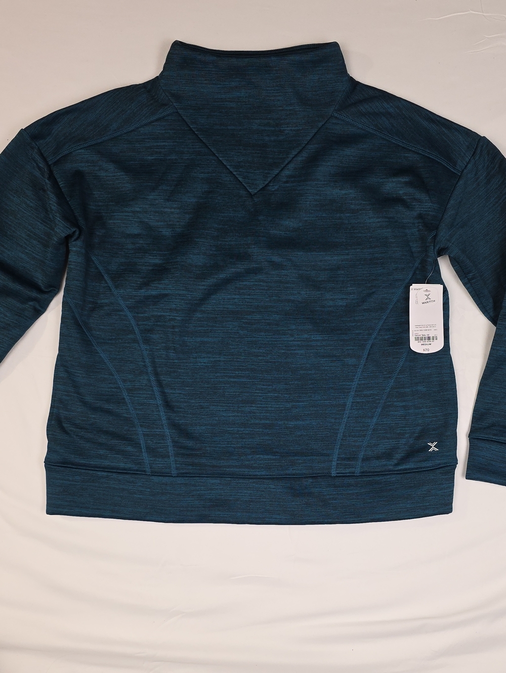 Warm Women Medium Dark Teal Turtleneck Performance Sweater